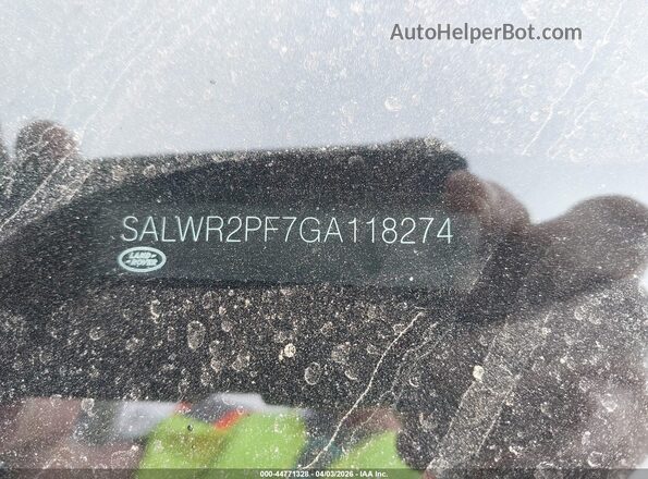 SALWR2PF7GA118274 2016 LAND ROVER RANGE ROVER SPORT Black Widok komory silnika
