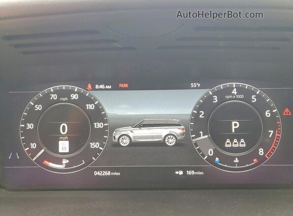 SALWR2RV6KA421141 2019 LAND ROVER RANGE Синий Вид щитка приборов