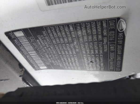 SALWR2VF0GA583109 2016 LAND ROVER RANGE ROVER SPORT White Widok komory silnika