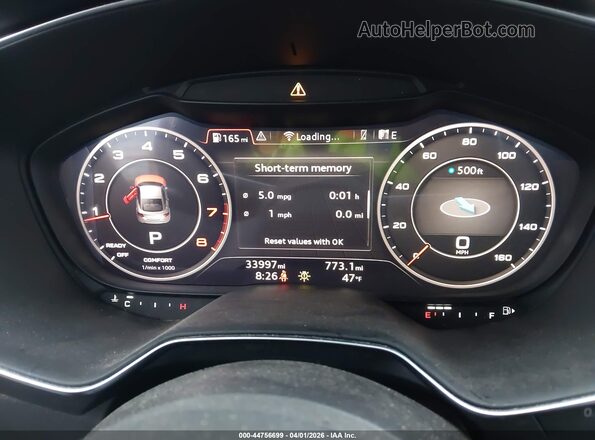 TRUC5AFV6G1032324 2016 AUDI TT Белый Вид задних сидений