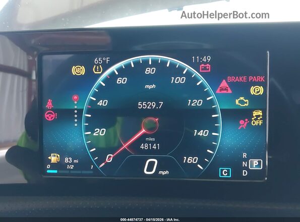 W1K3G4EB5LW045663 2020 MERCEDES-BENZ A 220 Gray უკანა სავარძლების ხედი