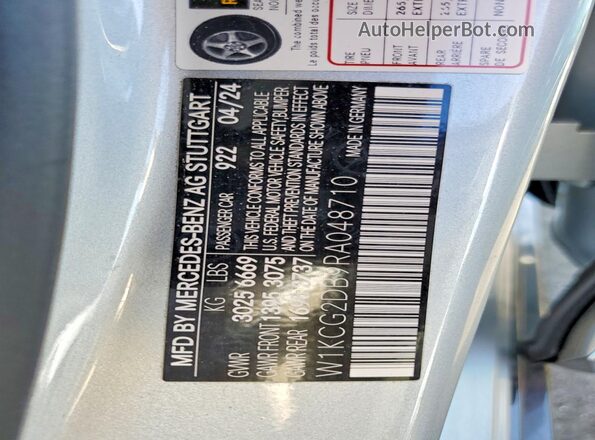 W1KCG2DB9RA048710 2024 MERCEDES-BENZ EQS Серебряный Вид подкапотного пространства