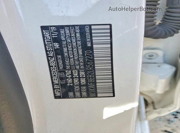 W1KWF8EB2LR567270 2020 MERCEDES-BENZ C White ძრავის განყოფილების ხედი