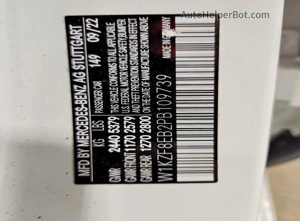 W1KZF8EB2PB109739 2023 MERCEDES-BENZ E Белый Вид подкапотного пространства