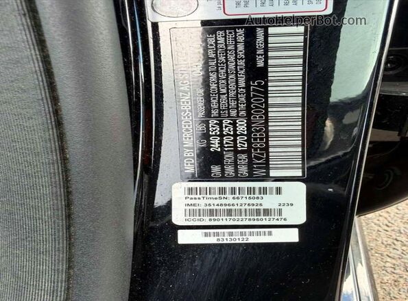 W1KZF8EB3NB020775 2022 MERCEDES-BENZ E Black Vista de los asientos traseros
