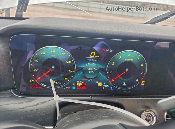 W1KZF8EB3PB115369 2023 MERCEDES-BENZ E White Вид щитка приладів