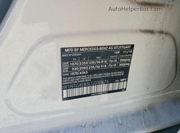 W1NTG4EB5LU030675 2020 MERCEDES-BENZ GLA White Vista del compartimento del motor