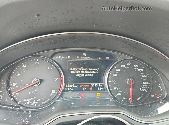 WA1AHAF75KD034402 2019 AUDI Q7 Gray Вид щитка приладів