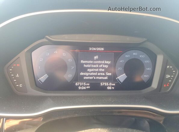 WA1DECF36K1082796 2019 AUDI Q3 Белый Вид щитка приборов