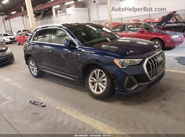 WA1DECF38N1145496 2022 AUDI Q3 Синий Передняя правая четверть