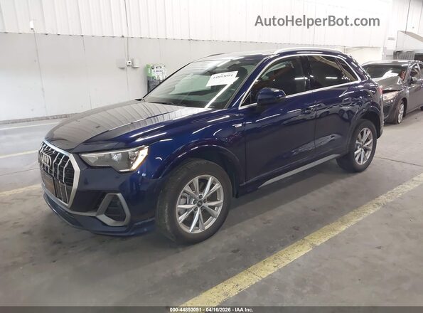 WA1DECF38N1145496 2022 AUDI Q3 Синий Передняя левая четверть