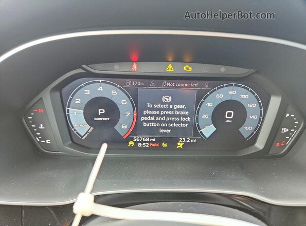 WA1DECF39M1021333 2021 AUDI Q3 Black Սարքավորումների վահանակի տեսք