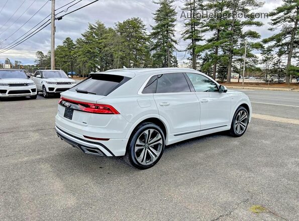 WA1EVBF16LD019176 2020 AUDI Q8 Белый Передняя правая четверть