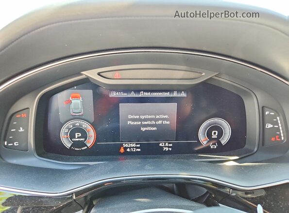 WA1FVAF10KD014164 2019 AUDI Q8 Blue Widok zestawu wskaźników