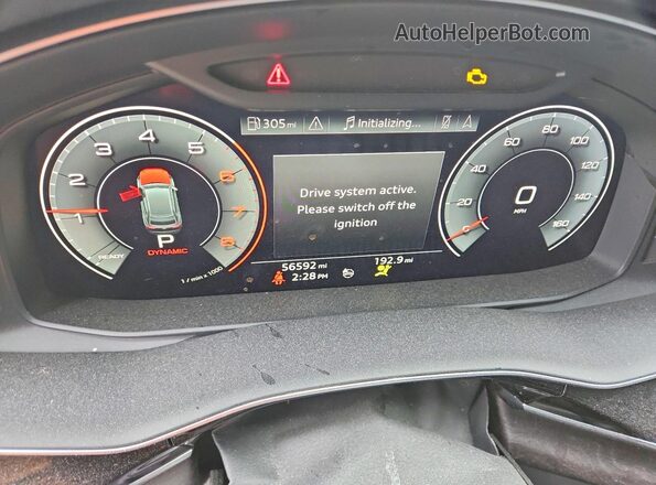 WA1FVAF10KD039680 2019 AUDI Q8 Белый Вид щитка приборов