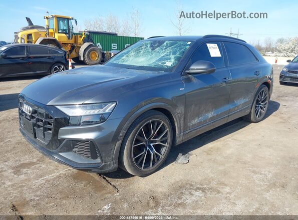 WA1FVAF10LD019060 2020 AUDI Q8 Gray Առջևի ձախ երեք քառորդ տեսարան