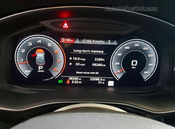WA1FVAF13LD007758 2020 AUDI Q8 Серый Вид щитка приборов