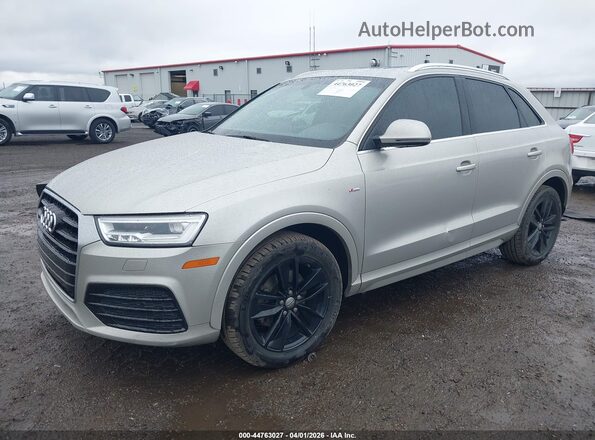 WA1JCCFSXJR010368 2018 AUDI Q3 Silver Передня ліва чверть