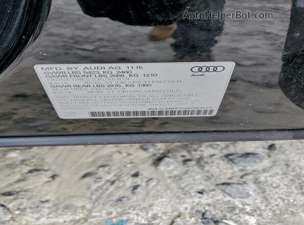 WA1L2AFP7GA080977 2016 AUDI Q5 Black Vista de la etiqueta del VIN