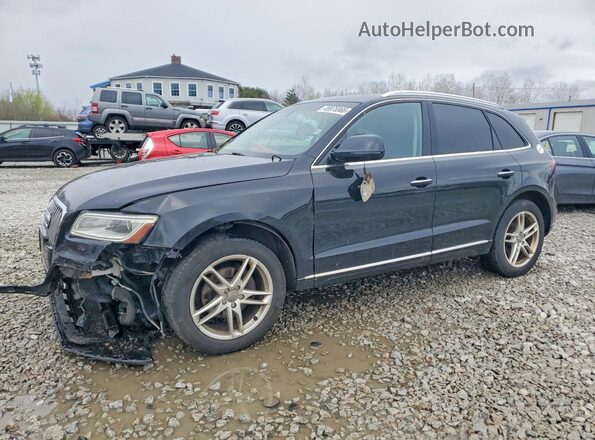 WA1L2AFP7HA013717 2017 AUDI Q5 Black Առջևի ձախ երեք քառորդ տեսարան