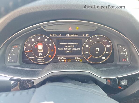 WA1LAAF76HD047133 2017 AUDI Q7 Gray Vista del cuadro de instrumentos
