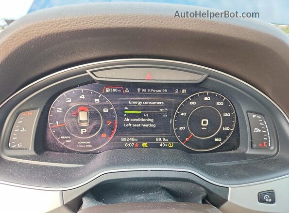 WA1LHAF77JD026096 2018 AUDI Q7 Blue Սարքավորումների վահանակի տեսք