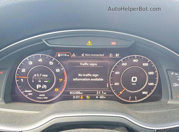 WA1VAAF78JD048380 2018 AUDI Q7 Белый Вид щитка приборов