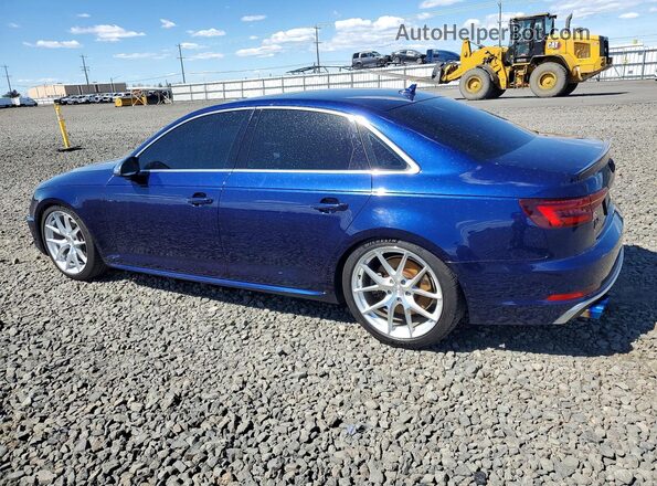 WAUB4AF44KA119676 2019 AUDI S4 Blue Задня ліва чверть