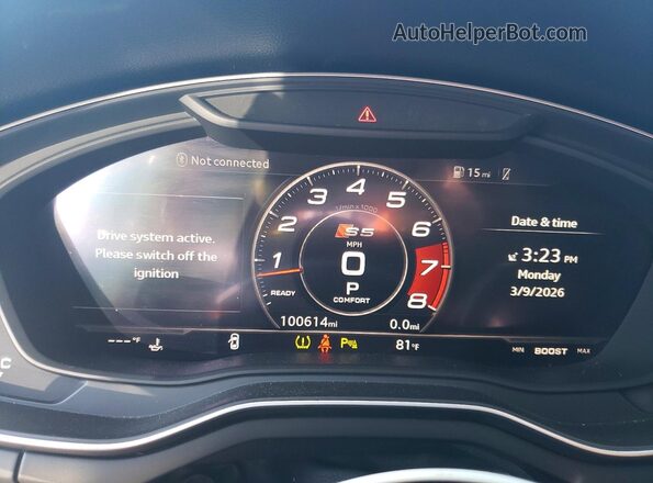 WAUB4CF53KA092605 2019 AUDI S5 Серый Вид щитка приборов