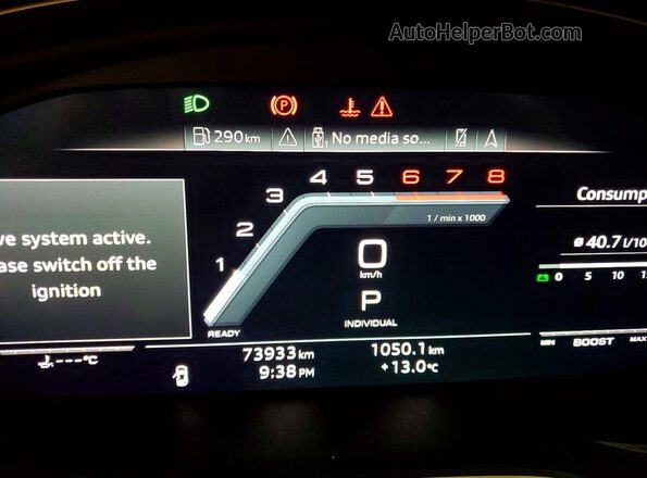 WAUB4CF58LA013396 2020 AUDI S5 Черный Вид щитка приборов