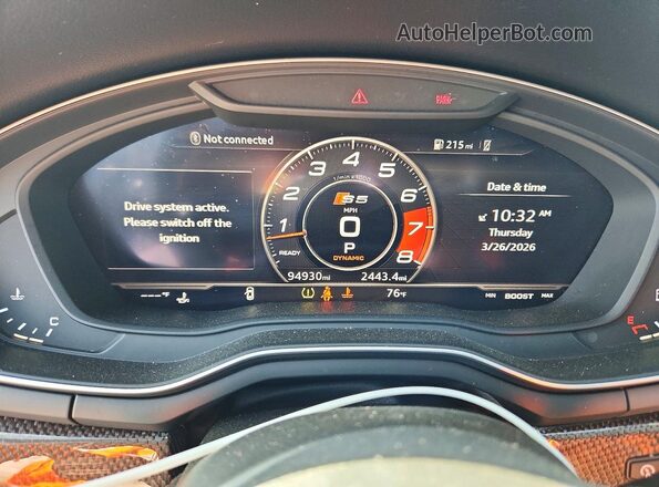 WAUB4CF5XJA028348 2018 AUDI S5 Blue Widok zestawu wskaźników