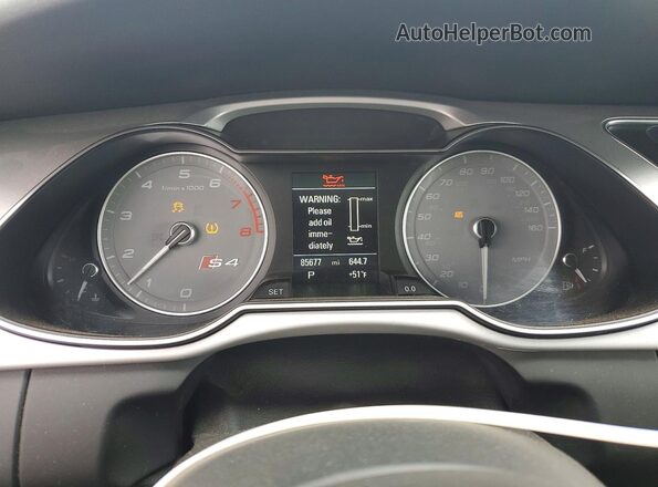 WAUBGAFL0GA006992 2016 AUDI S4 Black ხელსაწყოთა პანელის ხედი