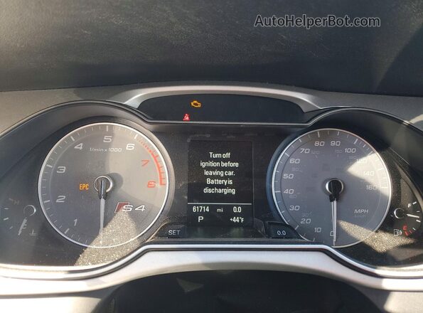 WAUBGAFL3GA009403 2016 AUDI S4 Silver Vista del cuadro de instrumentos