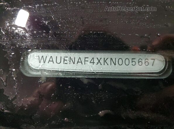 WAUENAF4XKN005667 2019 AUDI OTHER Gray Vista del compartimento del motor