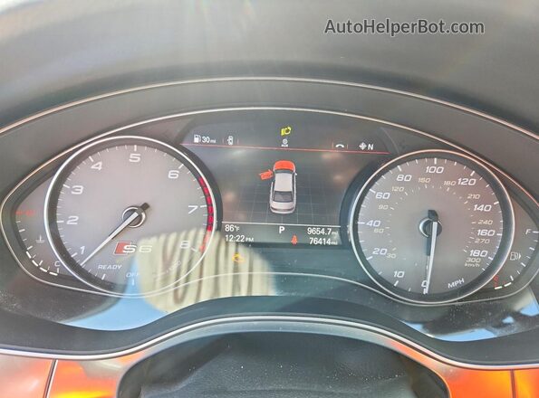 WAUFFBFC7JN072501 2018 AUDI S6 Blue Вид щитка приладів