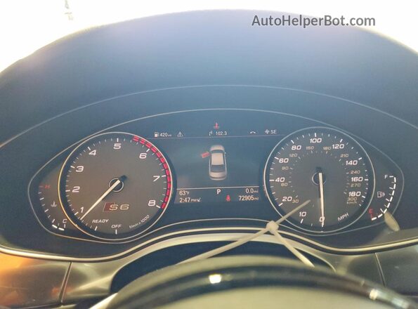 WAUFFBFC8JN054802 2018 AUDI S6 Charcoal Вид щитка приладів