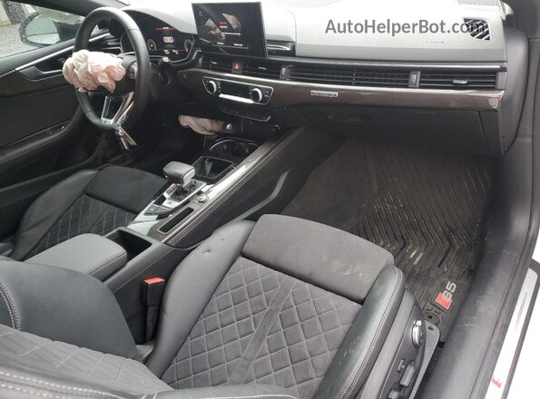 WAUP4AF57NA037525 2022 AUDI S5 White Widok deski rozdzielczej