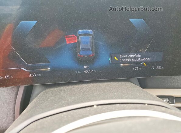 WB523CF01PCK88401 2023 BMW IX Black Instrument cluster view