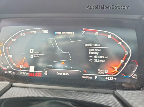 WBA13AL02M7G76458 2021 BMW M2 Серый Вид щитка приборов