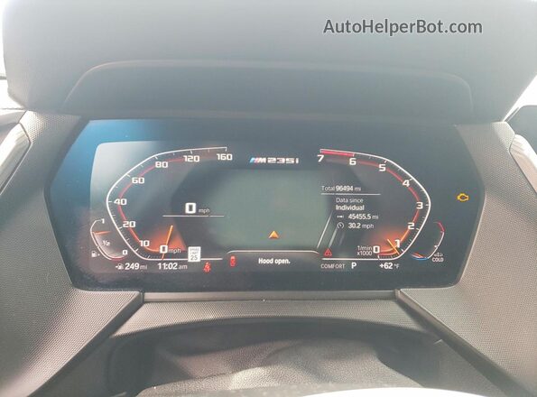 WBA13AL07L7F58839 2020 BMW M2 Белый Вид щитка приборов