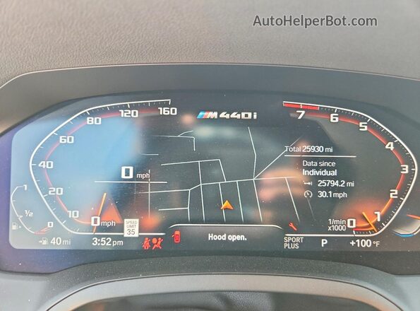 WBA13AR08PCM45144 2023 BMW M4 Black Вид щитка приладів