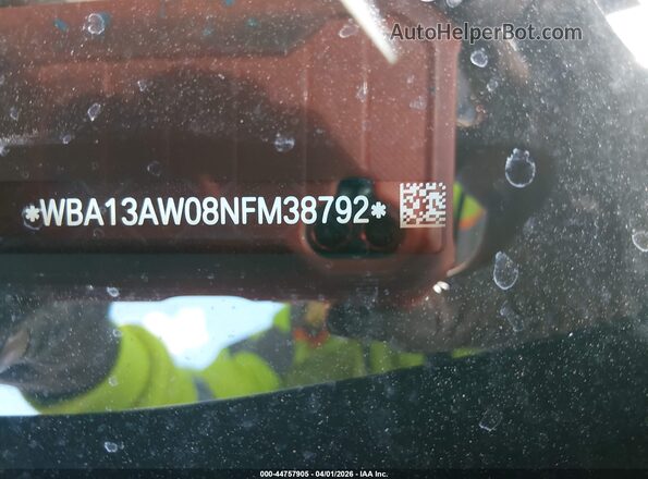 WBA13AW08NFM38792 2022 BMW OTHER Синий Вид подкапотного пространства