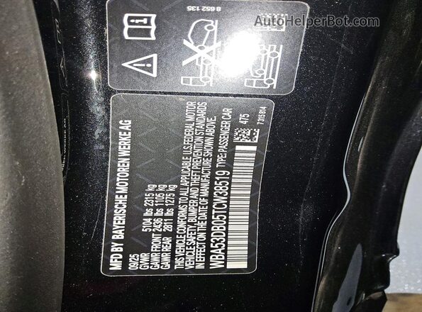 WBA53DB05TCW38519 2026 BMW OTHER Black Vista del compartimento del motor