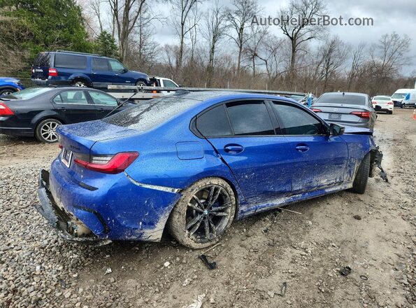 WBA5U9C02NFM57209 2022 BMW M3 Blue Tył prawy