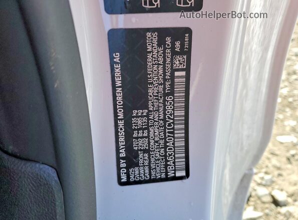 WBA63DA07TCV29856 2026 BMW OTHER Белый Вид подкапотного пространства