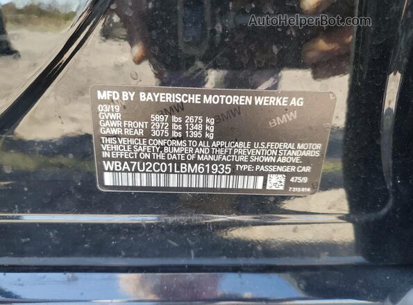 WBA7U2C01LBM61935 2020 BMW OTHER Белый Вид подкапотного пространства