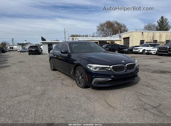 WBAJB1C54JB084547 2018 BMW 5 SERIES Синий Передняя правая четверть