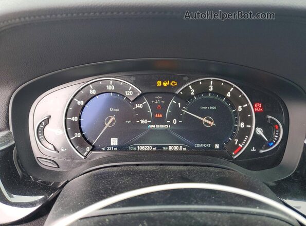 WBAJB9C53KB465225 2019 BMW M5 Black Вид щитка приладів
