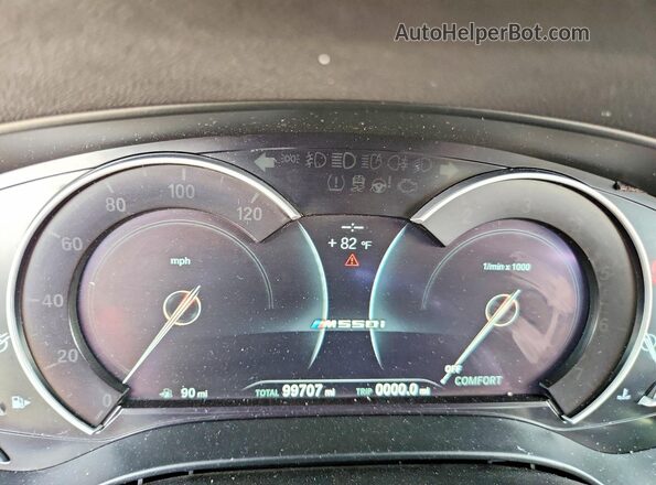 WBAJB9C56JB036627 2018 BMW M5 Black ხელსაწყოთა პანელის ხედი