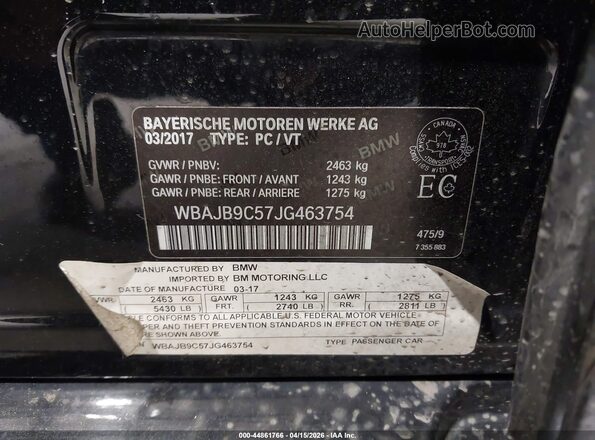 WBAJB9C57JG463754 2018 BMW 5 SERIES Black Widok komory silnika
